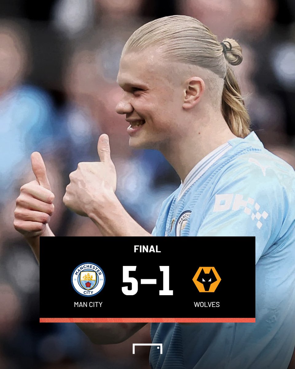 ¡Final del partido! ⏰ Cuatro goles de Erling Haaland en la victoria del City ante los Wolves 🔥