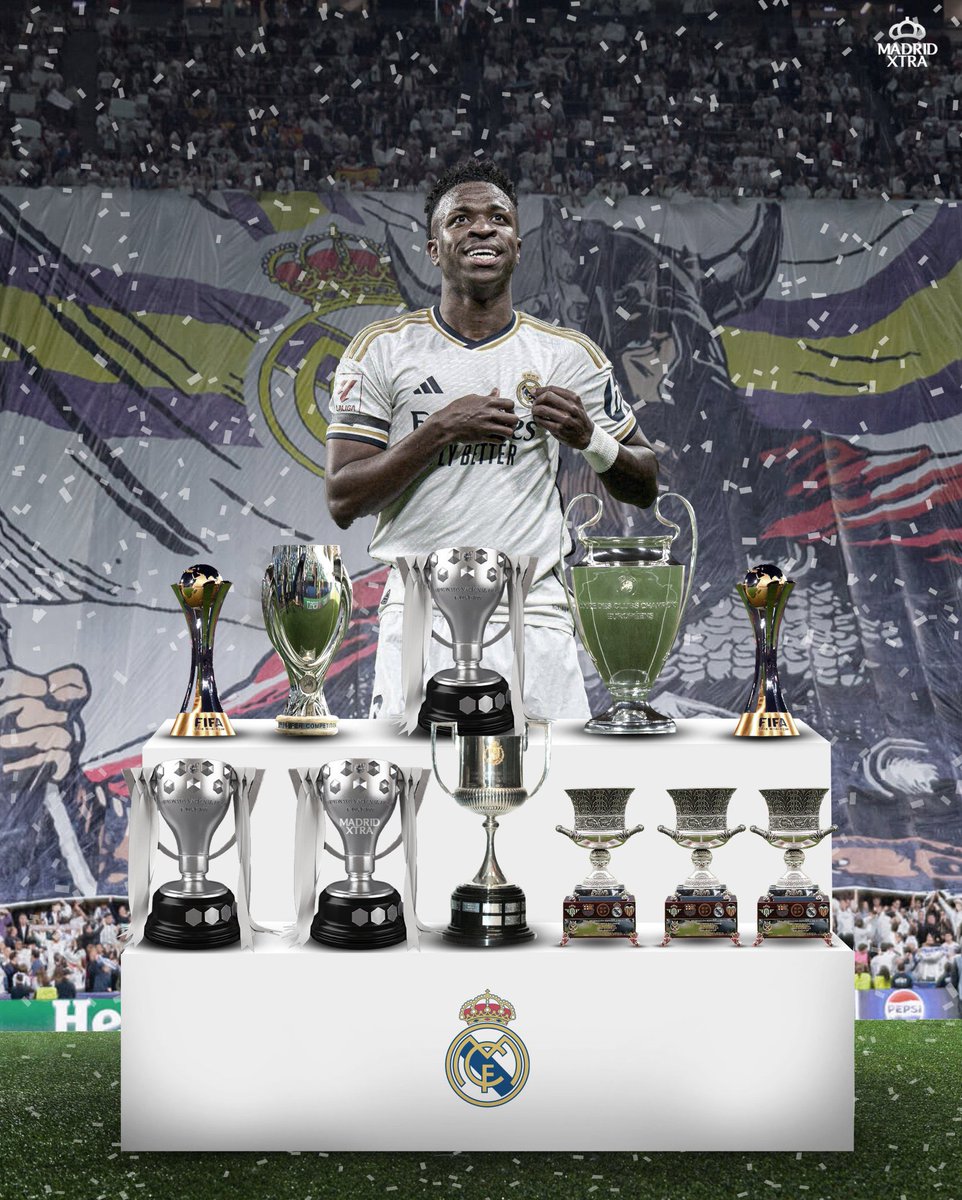 🚨 𝐎𝐅𝐅𝐈𝐂𝐈𝐀𝐋: Vinicius Jr has won his 11th trophy at Real Madrid.