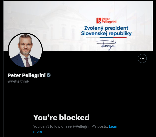 I present to you the 🤡president of Slovakia @PellegriniP_ , where free speech died the day he and his maker Fico were elected by mostly the old and uneducated people from our lovely country. #Slovakia #Europe #FreeSpeech