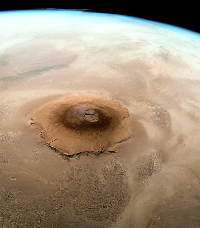 Olympus Mons(Mars)- The tallest mountain in the Solar System