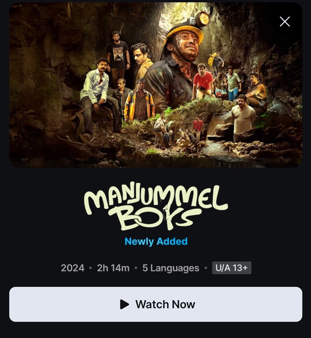 #ManjummelBoys Now Streaming on Disney Plus Hotstar

#KannadaDubbed #DubbinginKannada 

hotstar.com/in/movies/manj…