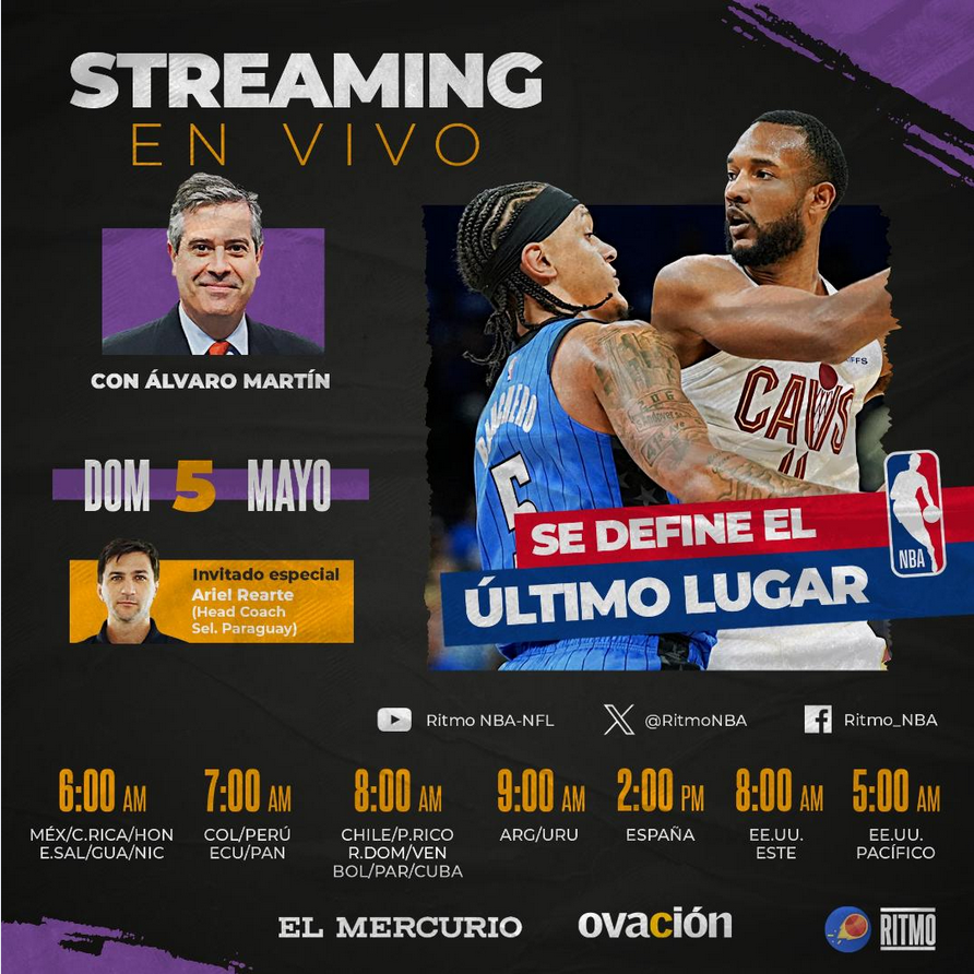 Domingo de PLAYOFFS AL DÍA con @CoachRear por las plataformas digitales de @OvacionUy, <a href="/ElMercurio_DEP/">Deportes El Mercurio</a> y @RitmoNBA, en particular el canal 'Ritmo NBA-NFL' en YouTube (suscríbete).

Manda tus memes y preguntas por adelantado para incluirlas en el streaming con tu nombre y ciudad.