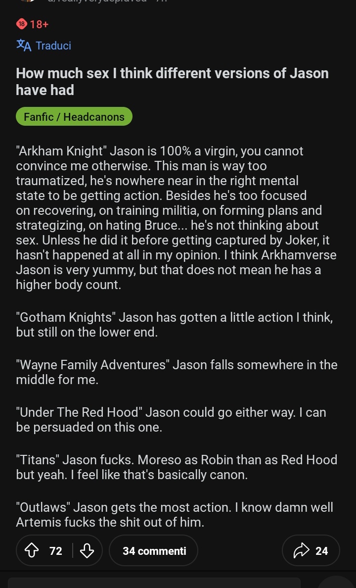 r/redhood keeps making posts that I know would kill a medieval man on the spot