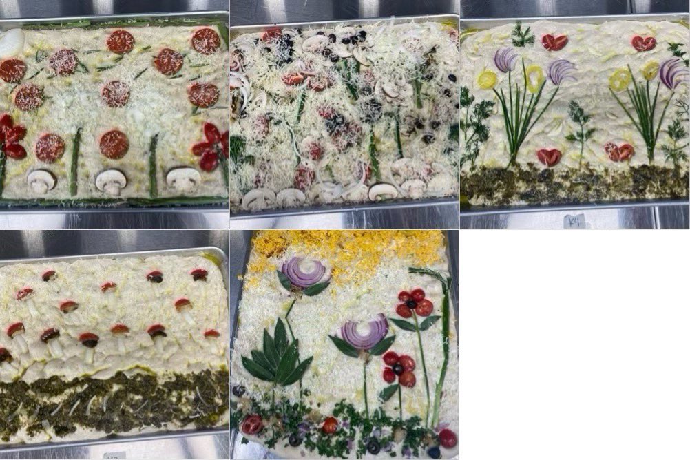 EC_Culinary's tweet image. ProStart 2 students are learning about yeast breads. This past week they made Focaccia bread! Look at their awesome designs! #madeinProStart