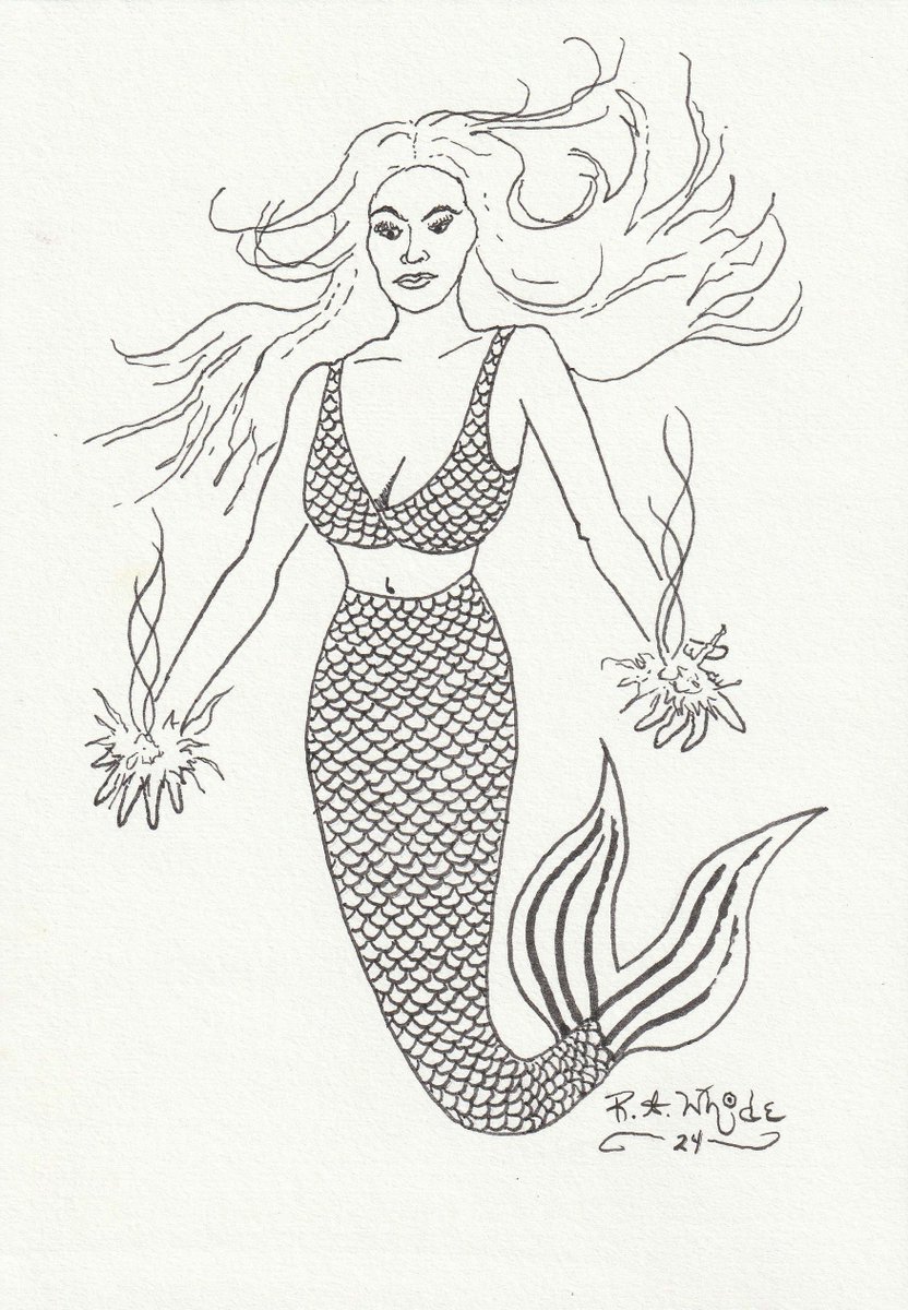 Mermaid Force - #mermay2024 - #21draw - prompt #force #art #artwork #drawing #drawingart #illustration #illustrationart #penandink #penandinkart #penandinkartwork #cartoon #mermaid #mermaidart