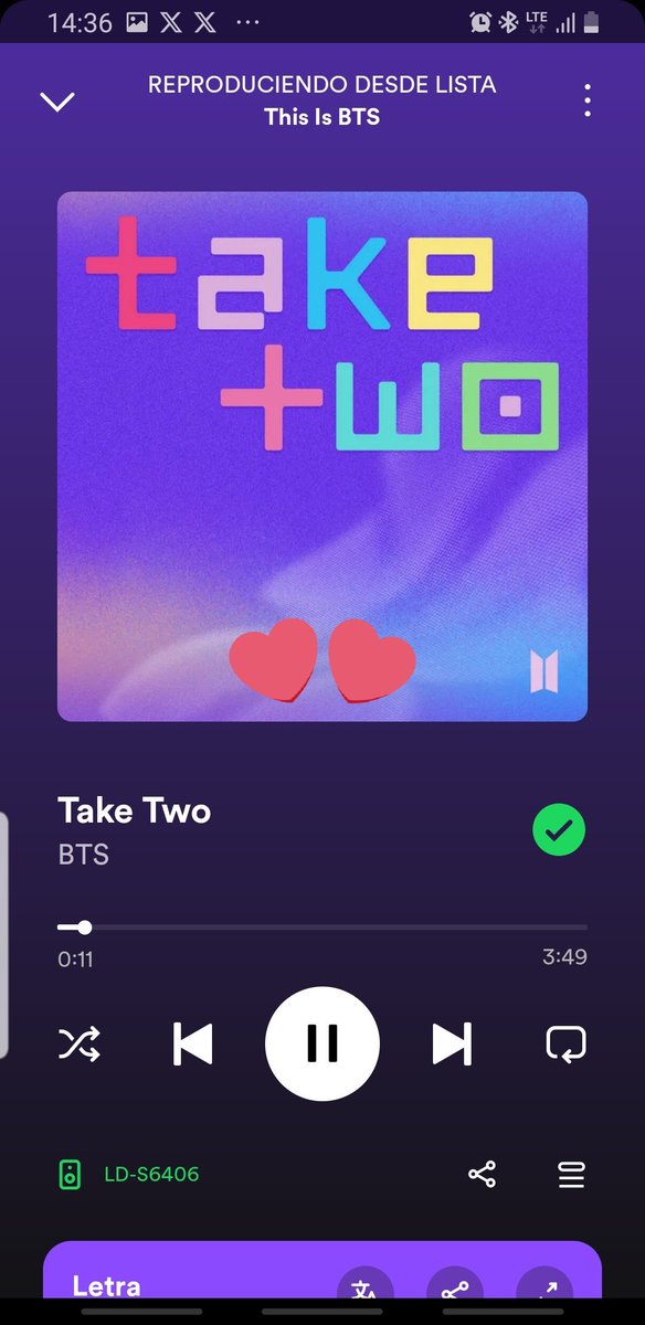 @TheWingsOfBE #ARMYonSpotify 
Take two 💜