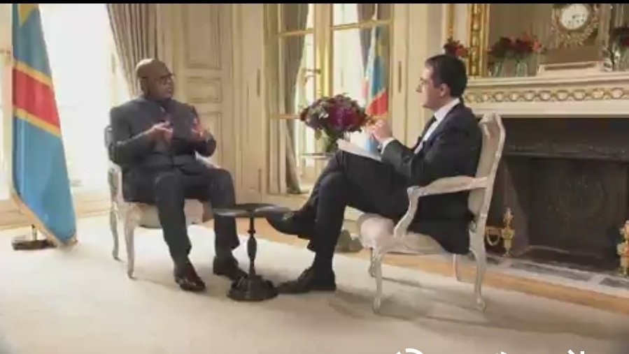 #RDC🇨🇩'La #Russie et la #Chine en Afrique se comportent mieux que les Occidentaux. Ils ne prétendent pas nous faire la morale.' Le Président de la République démocratique du Congo, Félix Tshisekedi, critique les positions occidentales dans son entretien avec @DariusRochebin ,…