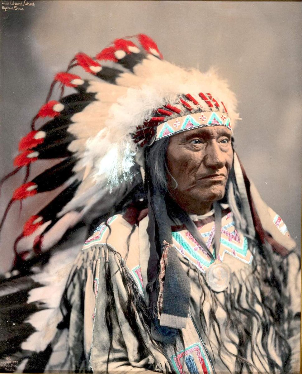 Chief Little Wound. Oglala Lakota. 1899. (Hand-colored) photo by Heyn photo