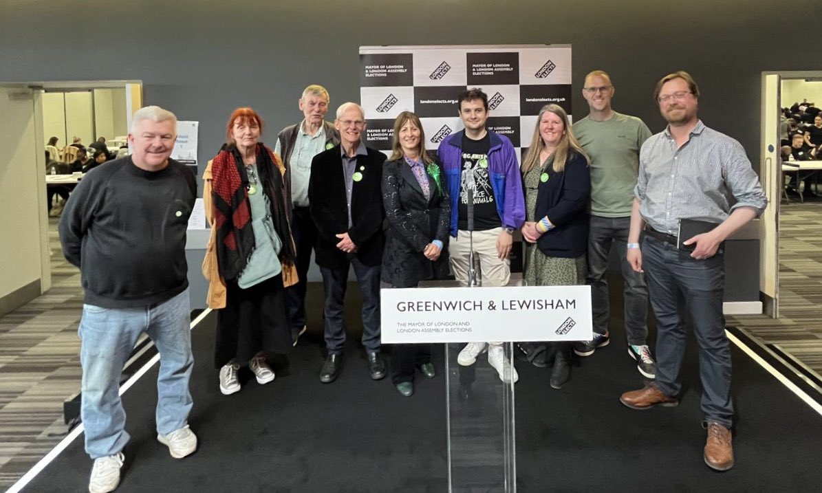 I’m absolutely delighted with my results for the Green Party today. Huge thanks to all who voted for me - this shows the strength of concern for green issues in Greenwich and Lewisham and I’m immensely proud to be standing up for fairer, greener communities. I shall continue to…