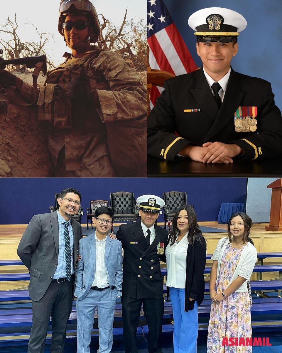 “Infantry Marine, Naval Reservist, and now finally a United States Naval Officer. With the privilege of a commission, I hope to lead my sailors well and carry on the torch of those who lit the way for the rest of us.” #asianmilitary #aapi #asianamerican #pacificislander #asian