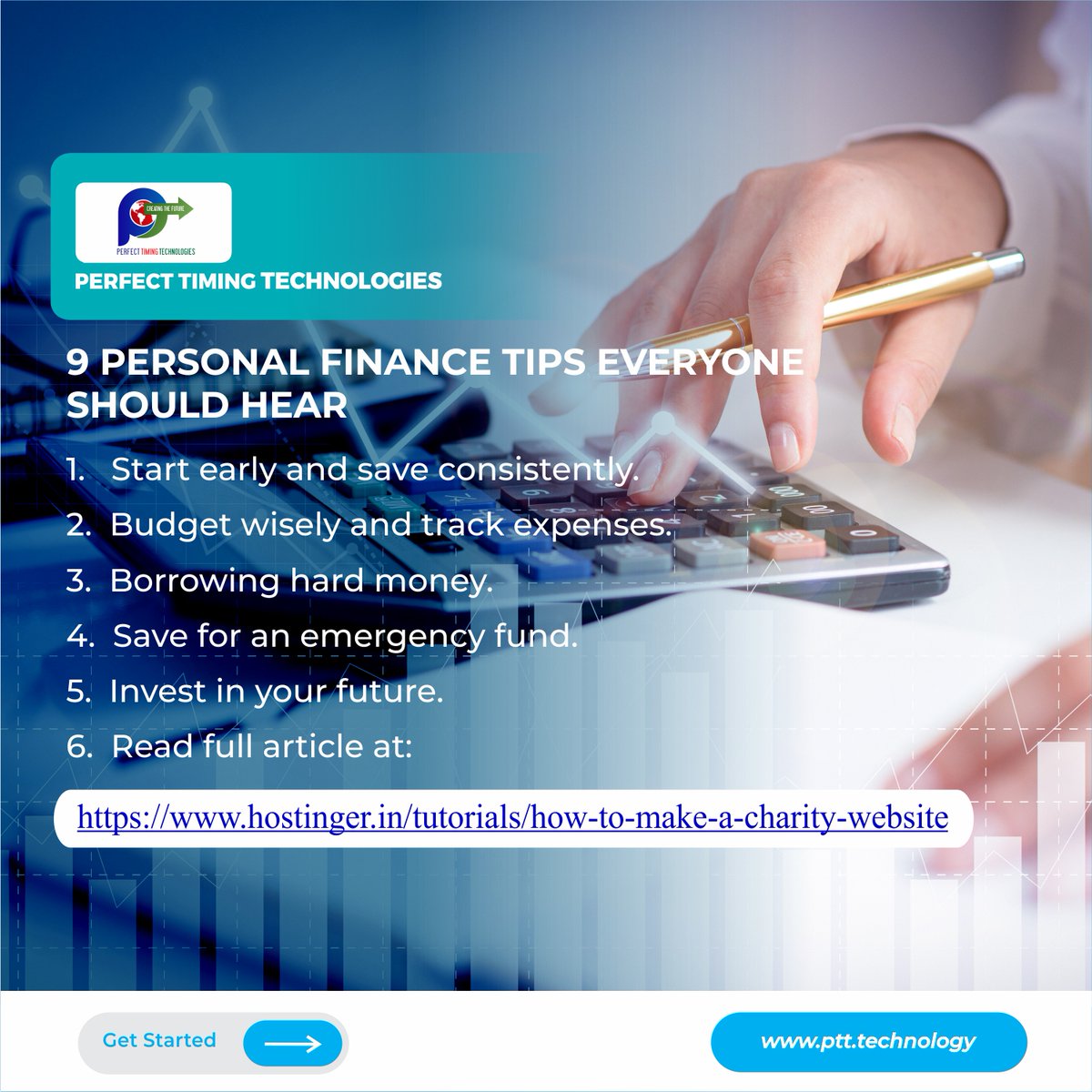 9 Personal Finance Tips Everyone Should Hear

Read here: entrepreneurshipinabox.com/43674/personal… 

#PersonalFinance #FinancialTips #MoneyManagement #Budgeting #Investing #WealthManagement #FinancialFreedom #Entrepreneurship #FinancialEducation #PerfectTimingHolding #PerfectTimingTechnologies