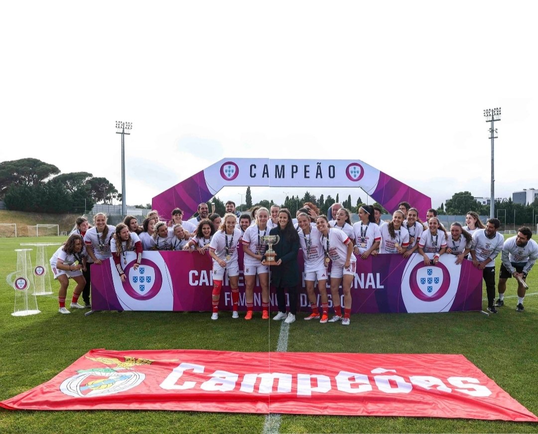 BenficaFem's tweet photo. Campeãs Nacionais da II Divisão! 🦅
Foram "B" de Benfica! Parabéns! ♥️🤍 https://t.co/IFPXCTmJjZ