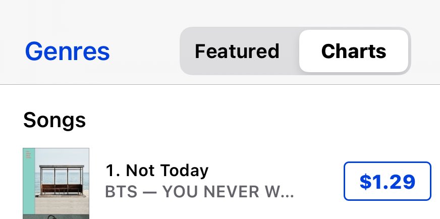 Not Today is #1 on Kpop US on iTunes!!!