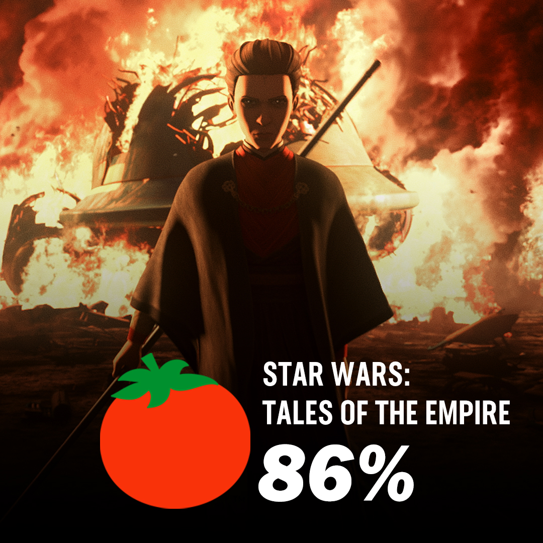 Star Wars: #TalesOfTheEmpire is Fresh at 86% on the Tomatometer, with 14 reviews: rottentomatoes.com/tv/star_wars_t…