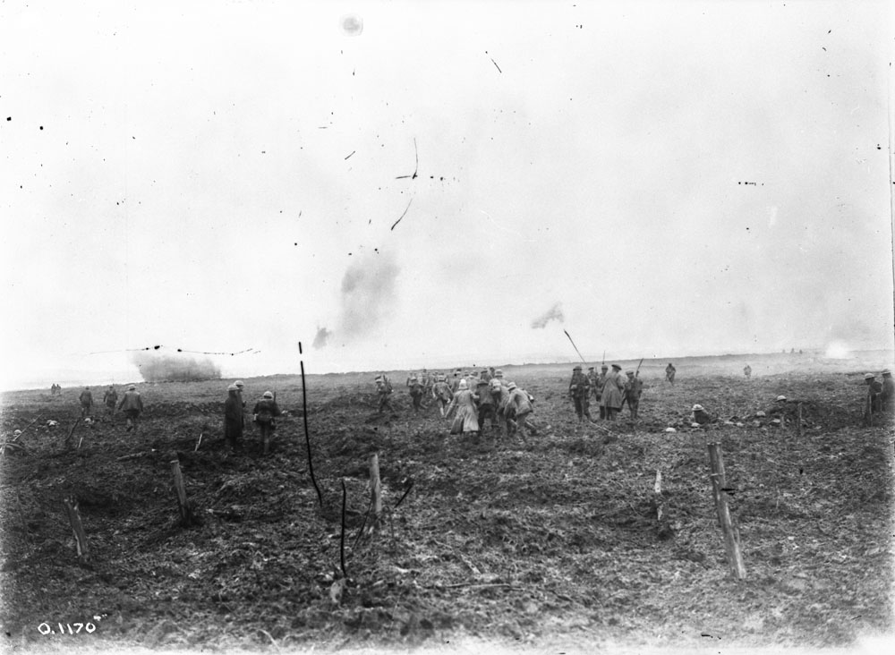 German prisoners making their way through the Hun Barrage. - Vimy Ridge. April, 1917
#VimyRidge

amzn.to/3QxvJIS
