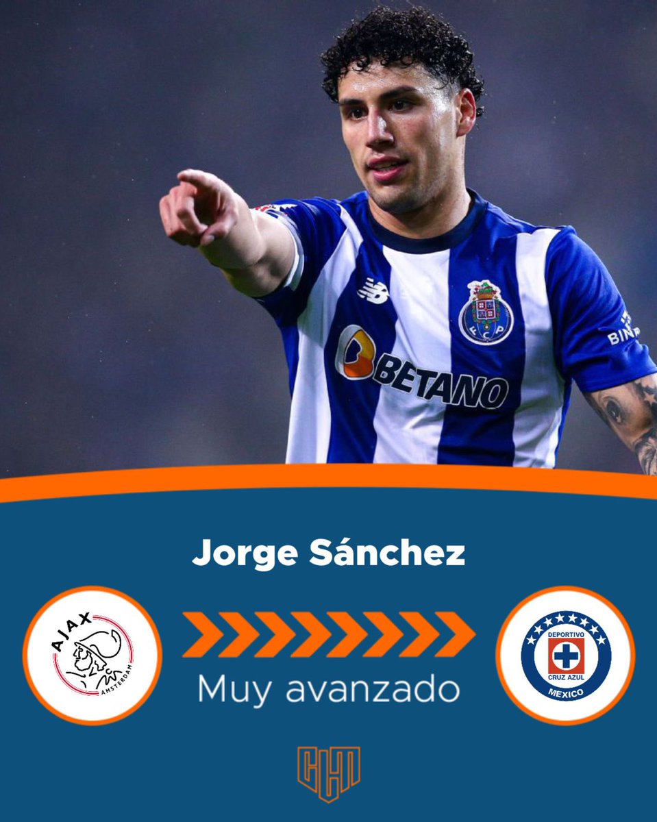 🚨Cruz Azul tiene negociaciones muy avanzadas para conseguir el fichaje de Jorge Sánchez, cuyo préstamo en Porto finaliza en junio. *️⃣Ya hay una oferta formal que tiene Ajax y la 🚂 es optimista en cerrar su fichaje en menos de €3M. Más detalles, aquí. ⤵️ am.com.mx/superdeportivo…