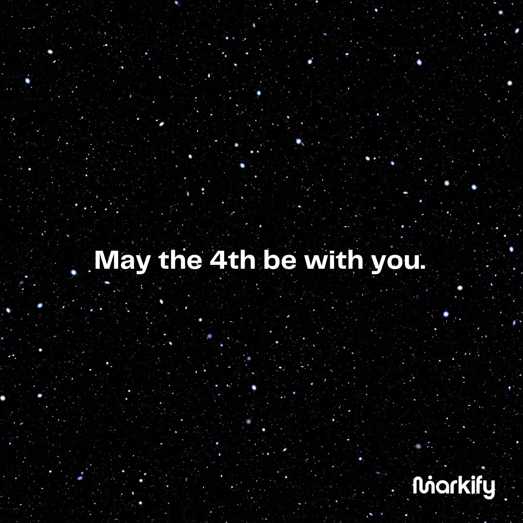 MarkifyMe's tweet photo. To all the fellow #StarWars nerds out there, we wait all year for this one! #MayThe4th https://t.co/Ez6HJeqBTy