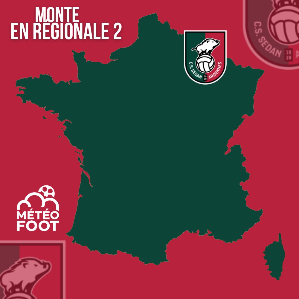 ☀️☀️ Un petit bout de chemin est fait avec cette GRANDE saison ! Hommage au CS SEDAN qui officialise sa montée en Régionale 2 aujourd'hui !! ..SI votre CLUB est PRÉSENT sur cette carte c'est qu'il fait partie de l'histoire de la Ligue 1, que de loin nous espérons le revoir TRÈS…