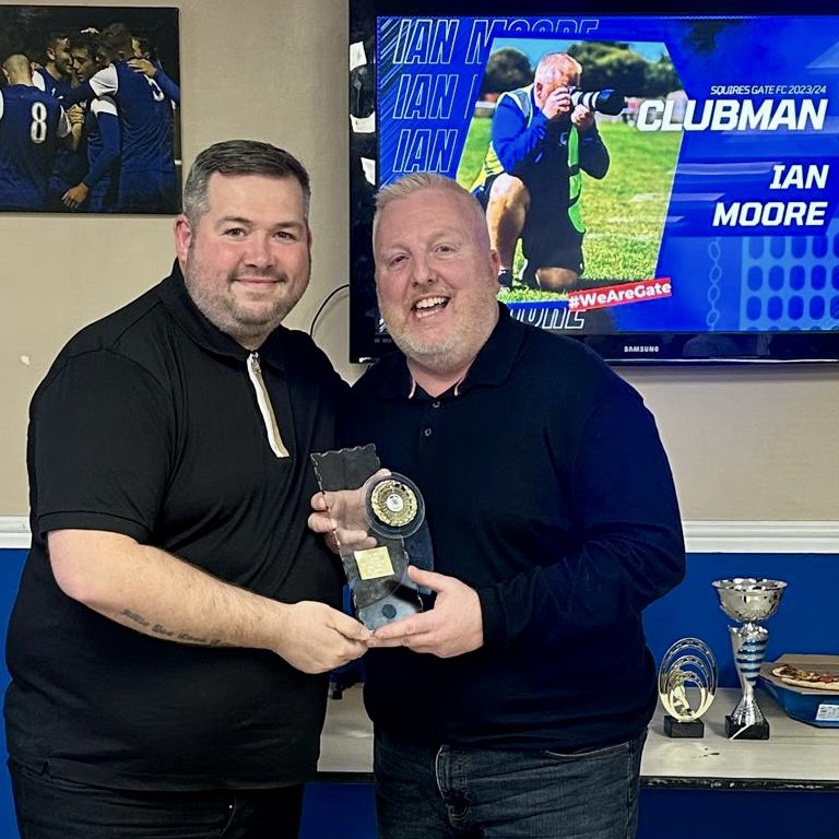 🏆 𝗖𝗹𝘂𝗯𝗺𝗮𝗻 👏 Our clubman of the year goes to Ian Moore. Thank you for everything you do, Ian! 🔷 #WeAreGate | @JTA__Media