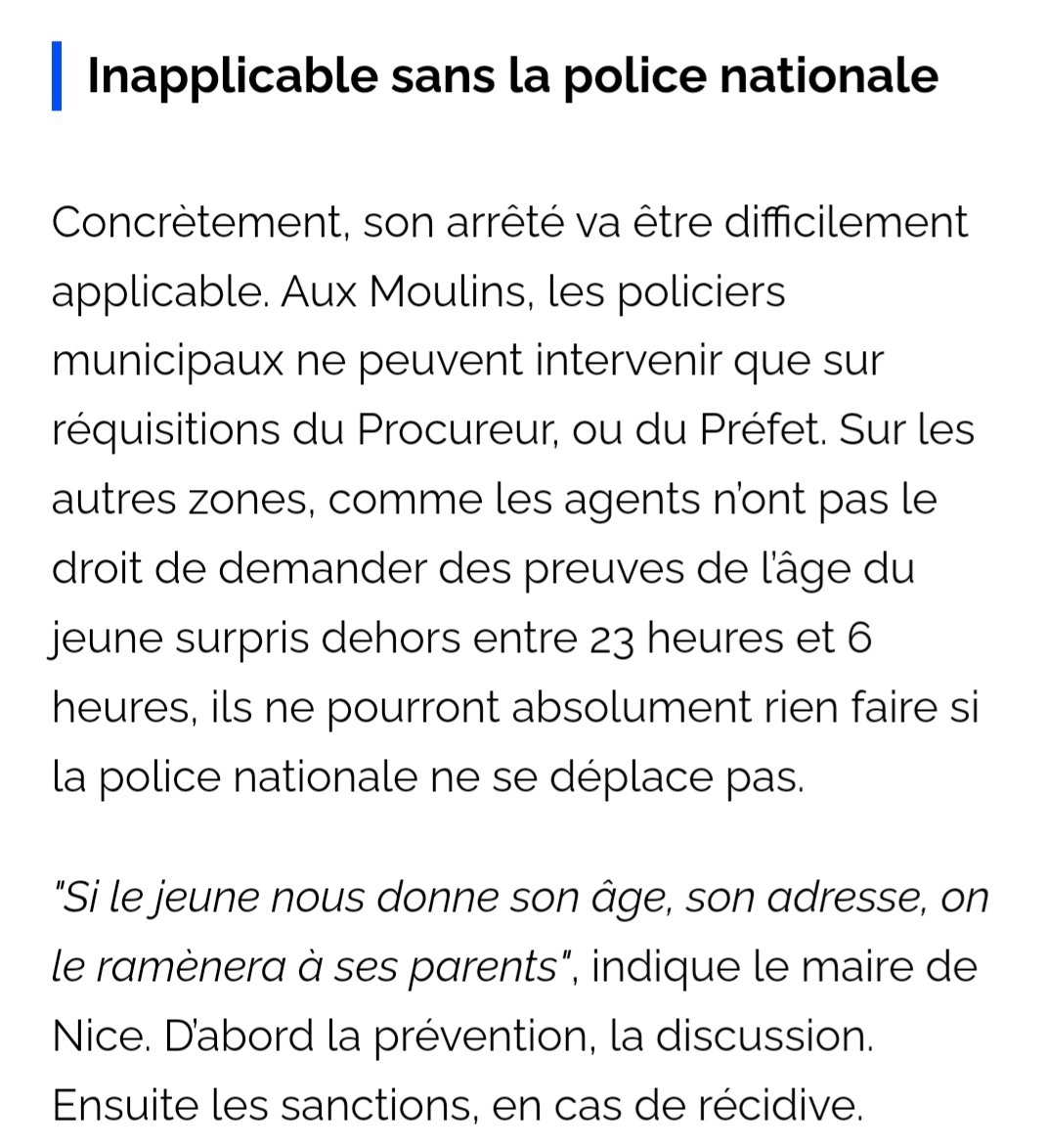 Juste après avoir critiqué la 'séance de communication assez pitoyable' du Premier ministre, Estrosi fait le tour des médias pour annoncer un arrêté... inapplicable ! cc @Nice_Matin