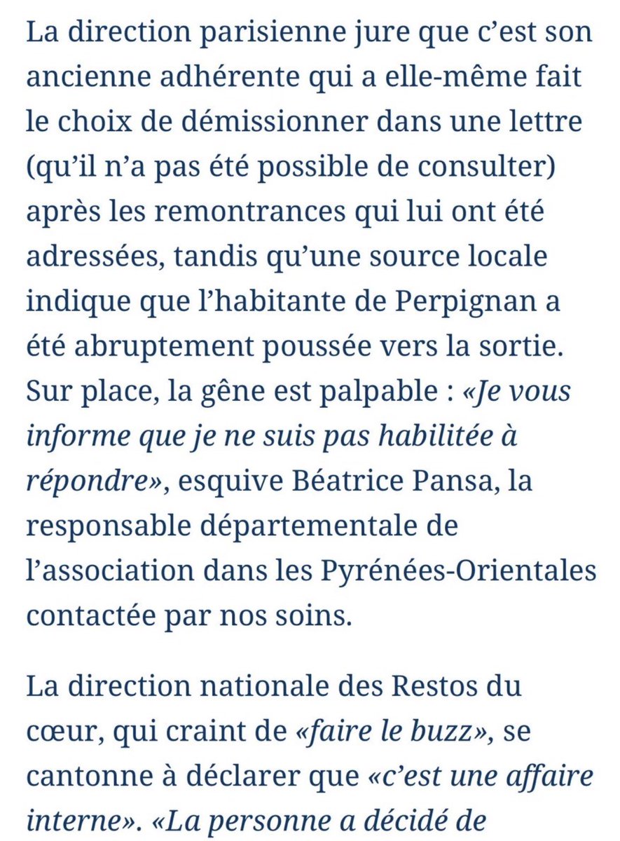 Vous n’avez pas honte @restosducoeur ? Je parle des dirigeants hein, pas des bénévoles exemplaires comme #colombe qui se démènent chaque jour !