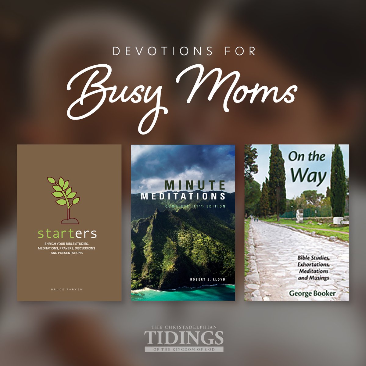 Use Tidings books to help deepen your experience with the #dailyreadings. These books are available as a free download or for purchase: tidings.org/publications/

#christadelphian #unitarian #devotional #busymoms