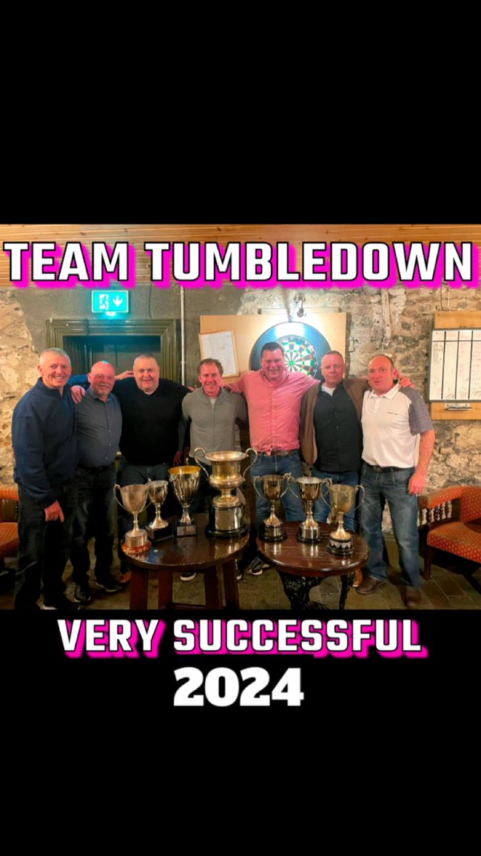 Another successful season for 
Team Tumbledown 2024 
7 cup wins
1 league win
also thanks to Colm McCoy and tumbledown bar for there continued support 
<a href="/colmmccoy1/">colm mccoy</a> <a href="/TumbledownBarMG/">Tumbledown Bar</a>