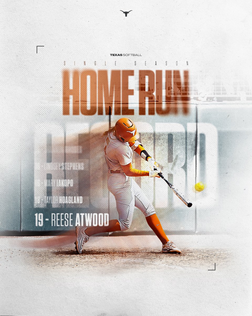 THE Texas Single-Season Home Run Queen 🤘 #HookEm | @atwood_reese