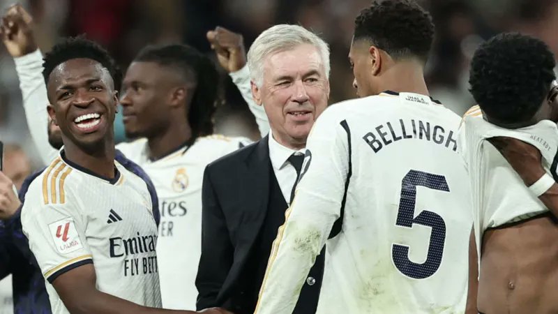 #RealMadrid crowned La Liga #champions for the 36th time after #Barcelona's defeat at Girona

#CarloAncelotti's side eased to a 3-0 win over Cadiz earlier 

#LosBlancos face #BayernMunich at Bernabeu on Wed in 2nd leg of their #ChampionsLeague semi-final having drawn 2-2