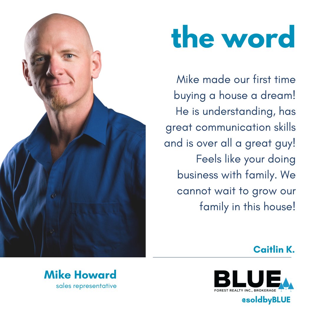 Another great testimonial from one of our clients!

Huge congrats to Mike Howard and your client on this success! It's a #bluetiful way to end the week!

#realtorlife #rumourhasit #clientreview #reviewtime  #realtorlife #ldnont #blueforestrealty