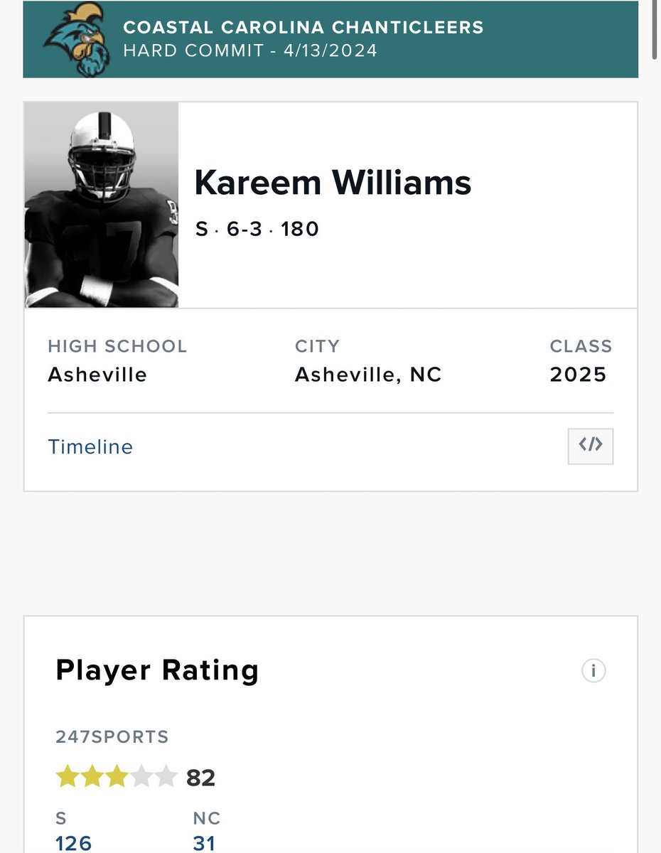 kareem williams (@kareem2williams) on Twitter photo Blessed to be named a 3 star on 247sports!🙏🏽<a href="/247Sports/">247Sports</a> <a href="/AHSCougarsFB/">Asheville High School Football</a> <a href="/CoachCardillo/">Jake Cardillo</a> Blessed to be named a 3 star on 247sports!🙏🏽<a href="/247Sports/">247Sports</a> <a href="/AHSCougarsFB/">Asheville High School Football</a> <a href="/CoachCardillo/">Jake Cardillo</a>