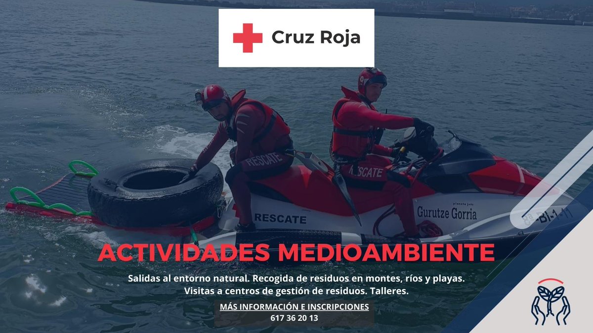 [#MedioAmbiente] Actividades de Medio Ambiente de #CruzRoja en #Bizkaia. Para información e inscripciones: 617 36 20 13 (llamadas o Whatsapp)