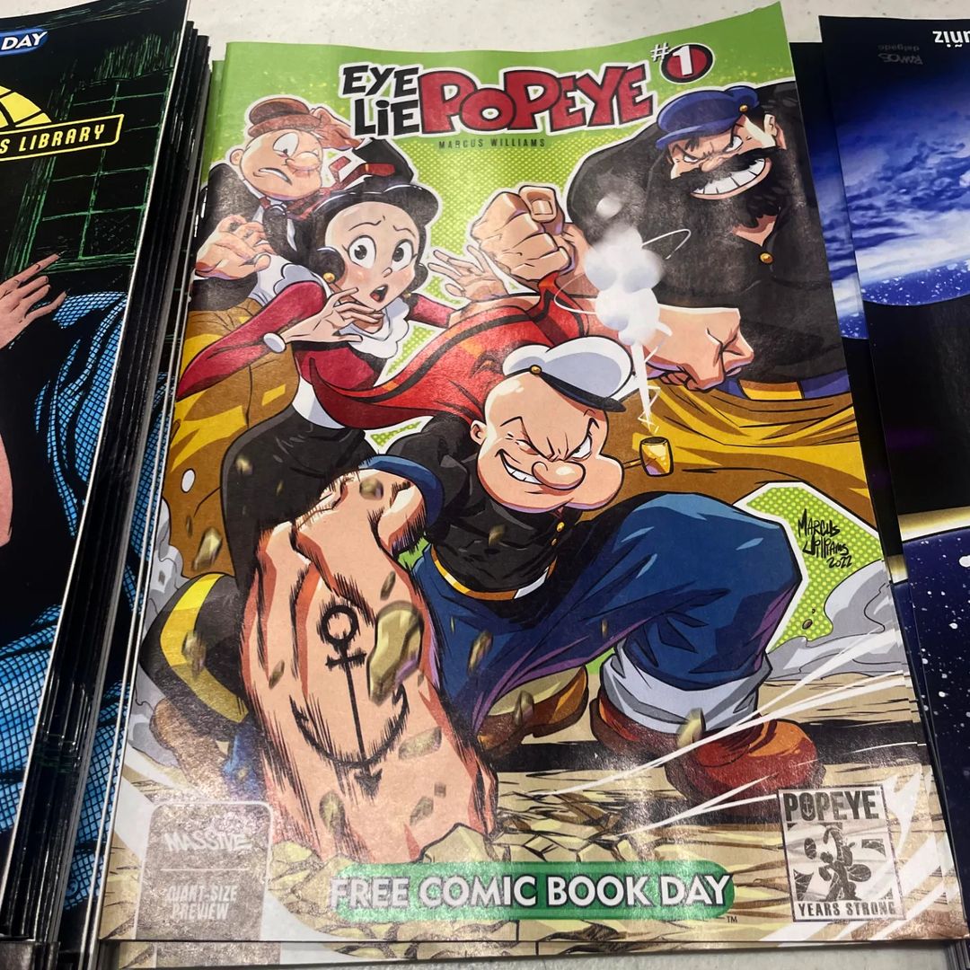 It feels surreal to have a book part of Free Comic Book Day, it feels soooo surreal that it's the iconic POPEYE. I feel proud of this achievement as a publisher, thank you to my team and everyone part of this journey, THANK YOU! HAPPY FREE COMIC BOOK DAY 🎉🎉🎉