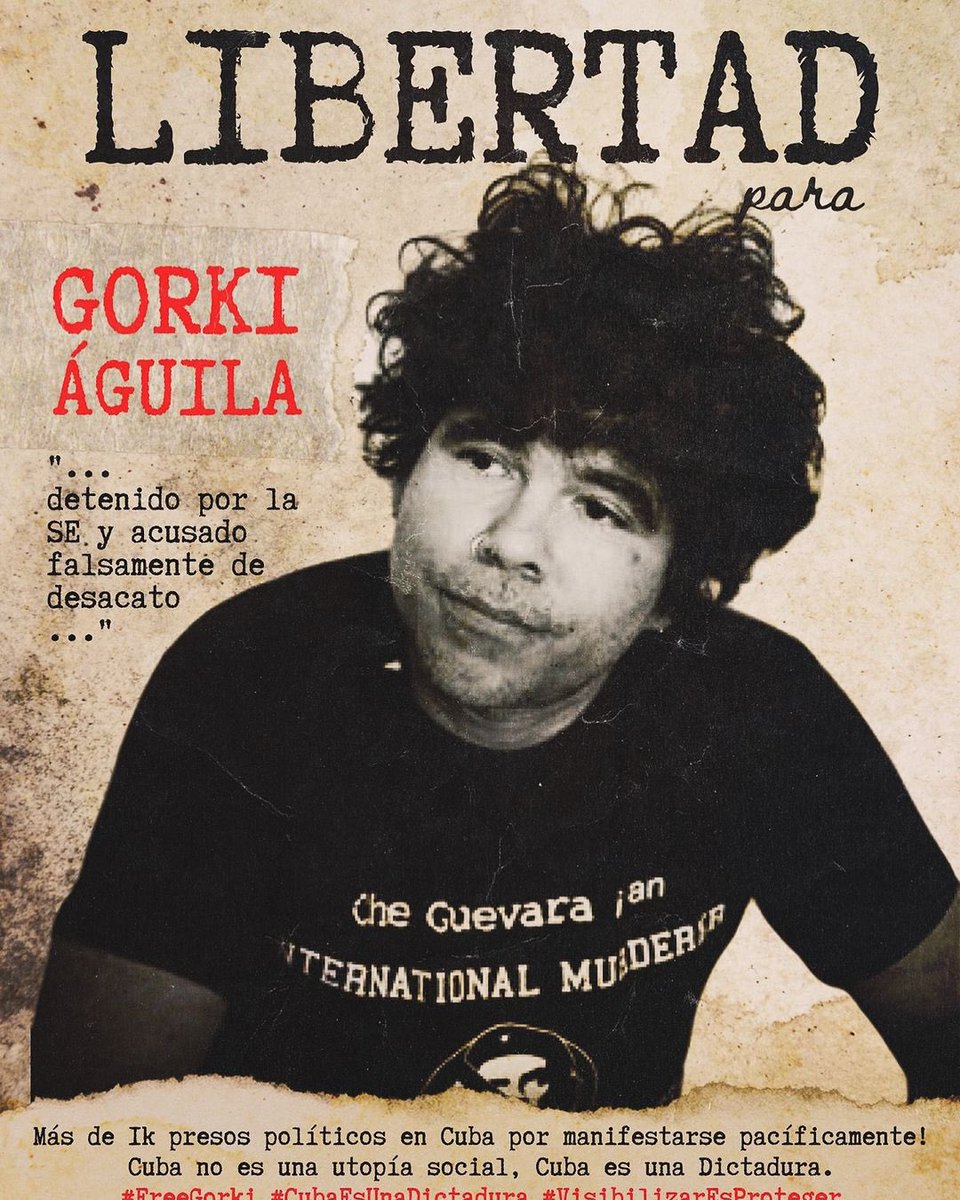 The Cuban musician, composer and political activist Gorki Luis Aguila Carrasco of the group “Porno Para Ricardo” headed to the Havana International Airport to travel to Mexico. After informing him he could not travel because it was REGULATED,he was arrested by state security.