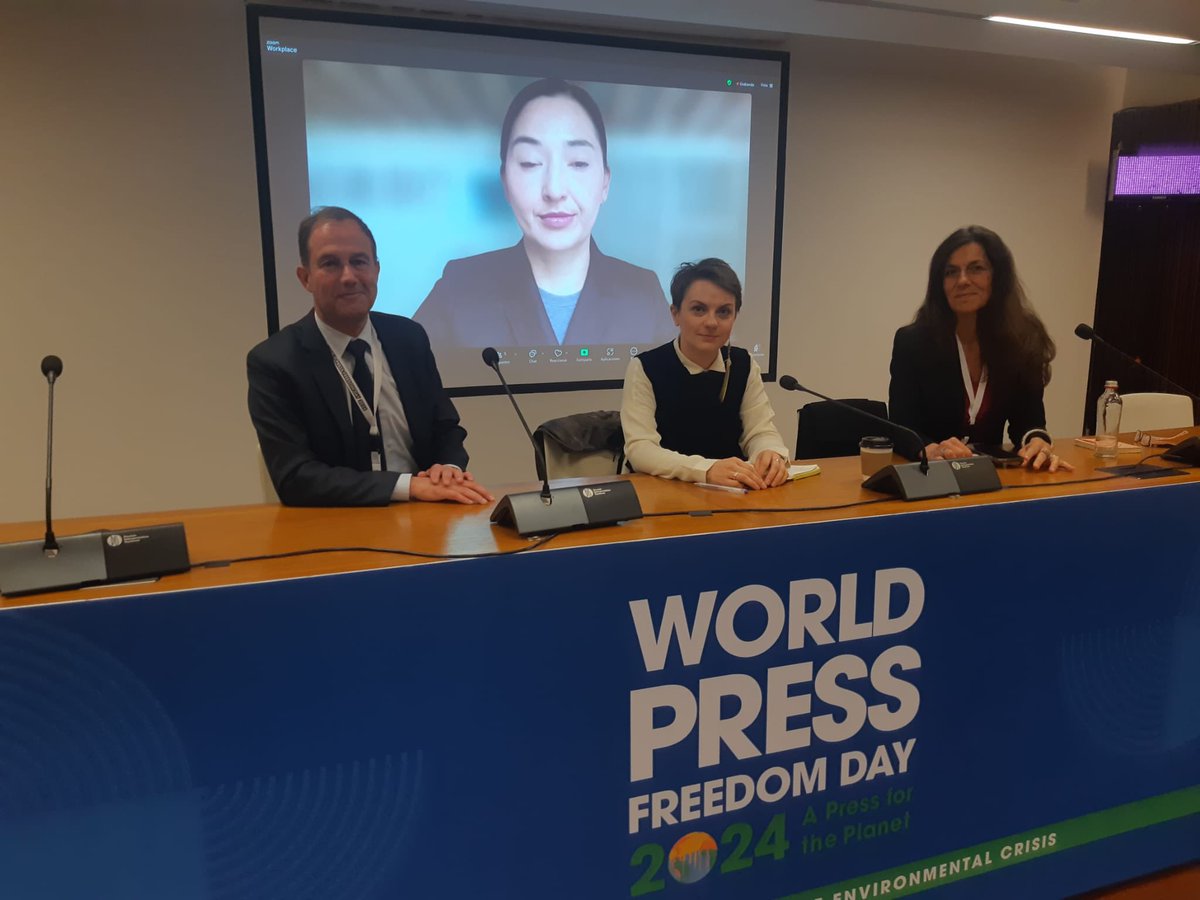 Discussing interlinkages between #MediaFreedom, democracy & security in times of crisis at the #WorldPressFreedomDay event in #Chile with @barbara_trionfi, @EricaMarat & @ngumenyuk. One thing is clear: independent journalism is essential for our safety & sustainable development.