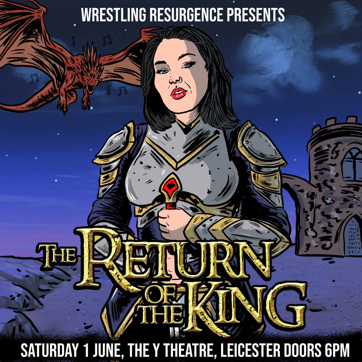 One month today! Wrestling Resurgence presents The Return of The King The Y Theatre, Leicester Saturday 1 June First Bell 6.30pm Tickets from £12.50 bit.ly/wrjune2024