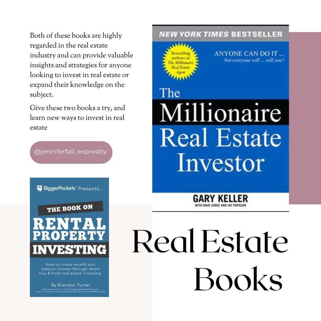 Some real estate books I recommend... #jenniferfall_exprealty #realestatelife #warealestate #exprealty #listingagent #buyersagent #movetowa