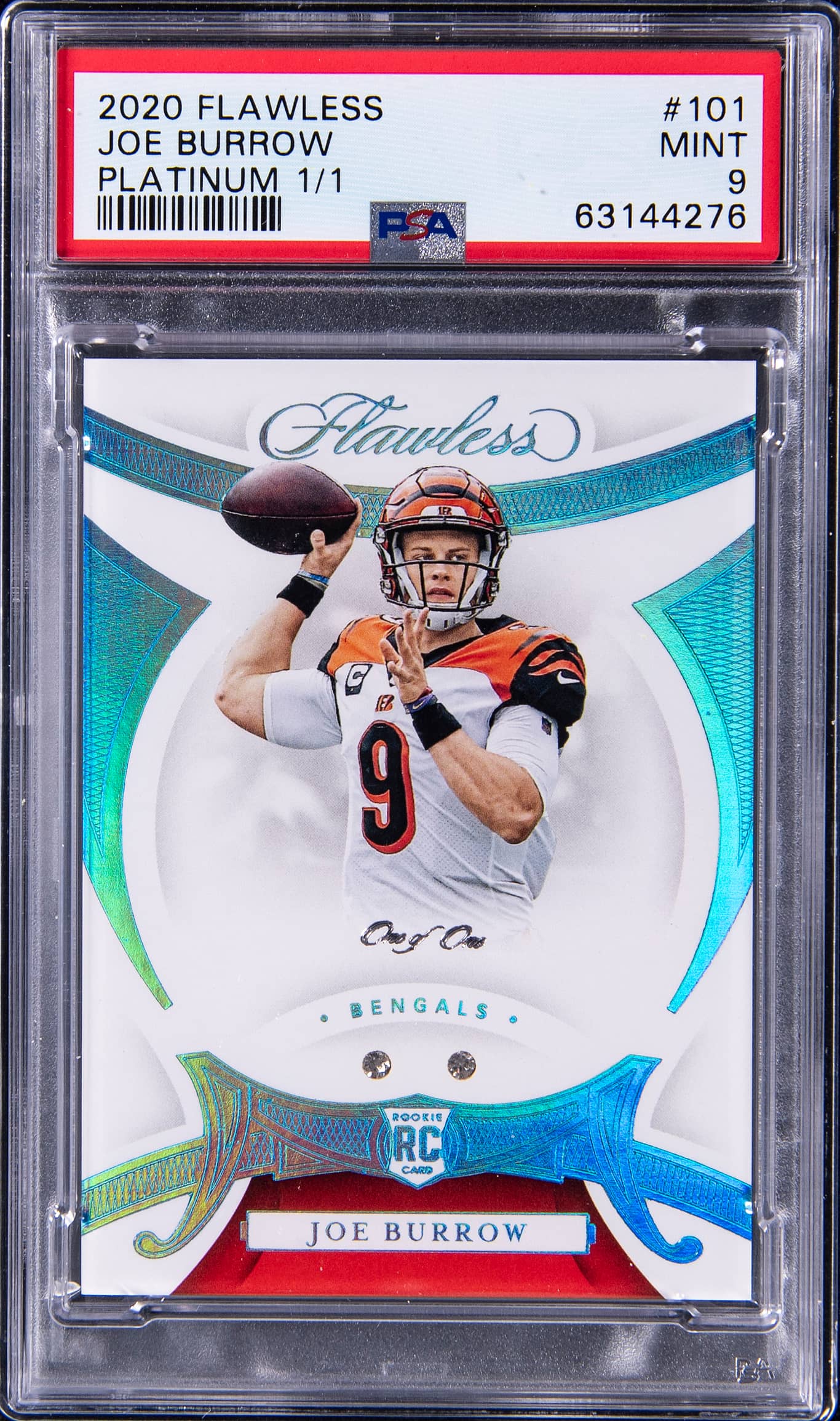 Goldin on X Will Joe Burrow carry the Bengals to a Super Bowl this season This 2020 Panini Flawless Platinum Joe Burrow Diamond Relic Rookie Card 1 1 PSA MINT 9