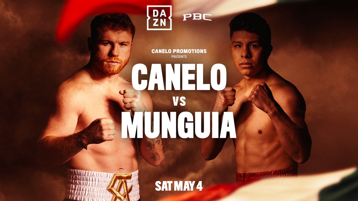 .@Canelo will put his undisputed super middleweight world titles on the line against @jaimemunguia15 tonight, live on @DAZNBoxing on your VIZIO Smart TV. #CaneloMunguia