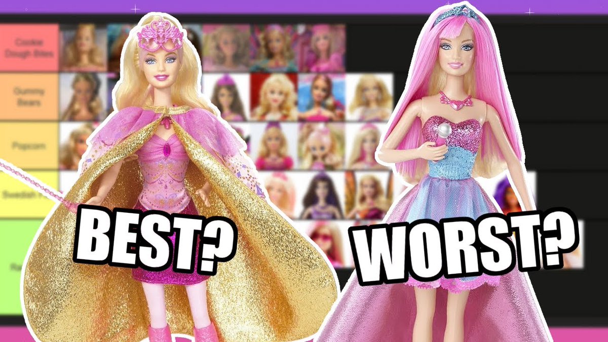 you know the drill. let's rank some barbies youtu.be/PDA3ebJYTOU