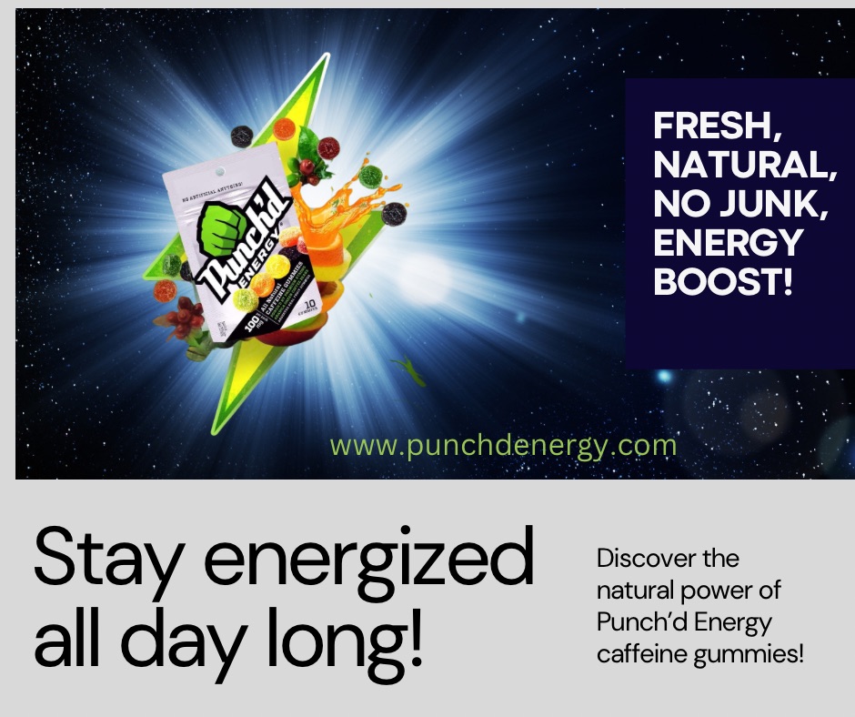 PunchdEnergy's tweet photo. Discover the super-natural power of Punch'd Energy caffeine gummies. No (space)junk. May the 4th be with you (and the energy, too!) 💫 

#punchenergy #getpunchd #caffeine #caffeinated #cleancaffeine #energygummy #punchdpower #caffeinecandy #preworkout #gummy #energycandy #punchd https://t.co/GIgZutPSjg