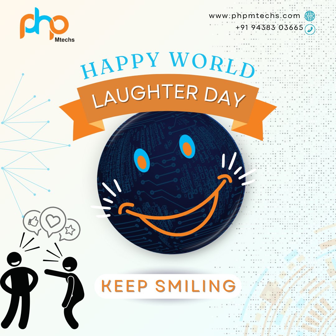 Keep calm and laugh on! Sending you warm wishes for a day full of laughter and positivity on World Laughter Day!
.
.
.
#PHPMTECHS #LaughterDay #WorldLaughterDay #LaughterDay2024 #SpreadLaugh #SpreadHappiness