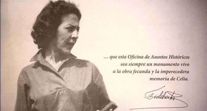 Un fuerte abrazo para quienes desde la Oficina de Asuntos Históricos, que hoy cumple 60 años, mantienen la sensibilidad y entrega de nuestra querida Celia, heroína que tanto hizo para salvaguardar la historia misma de la Revolución. #TenemosMemoria