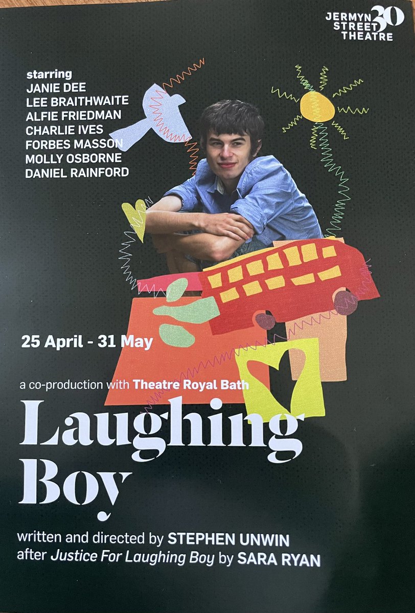 I saw #LaughingBoy today. Harrowing & heartbreaking blended with an abundance of love & strength of a family. The layers of mother blame vibrated right through me. The productions excellence lay in the raw & real portrayal by very talented actors. 
@RoseUnwin @sarasiobhan