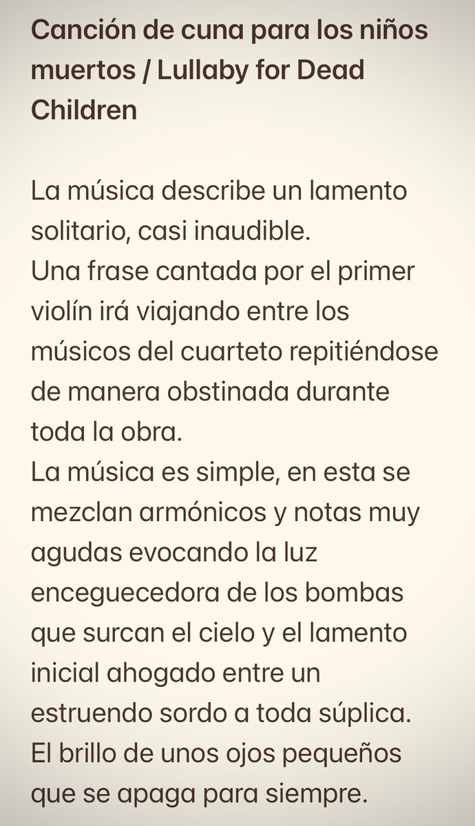 nvalenciaz's tweet image. Hoy sábado 4 de abril #MemoryProject y Ligeti Quartet.
“La pieza faltante” de Santiago Lozano y mi “Canción de cuna para los niños muertos” 
¡Gracias por reunirnos y por hacerlo posible, gracias siempre, Scott! ♥️
4:30pm COL/5:30pm NYC/10:30pm UK
bbc.co.uk/programmes/m00…