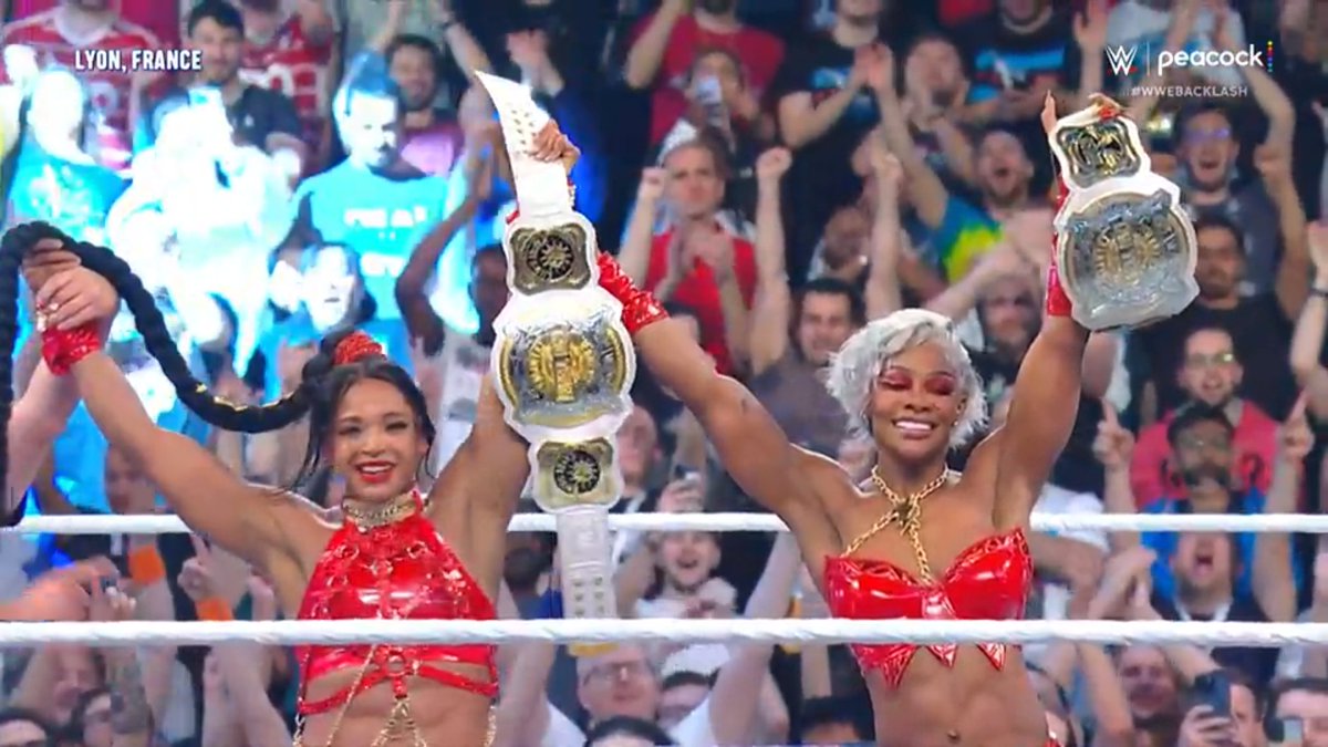 CONGRATS TO BIANCA BELAIR AND JADE CARGILL... YOUR NEW WWE WOMEN'S TAG TEAM CHAMPIONS! #WWEBacklash