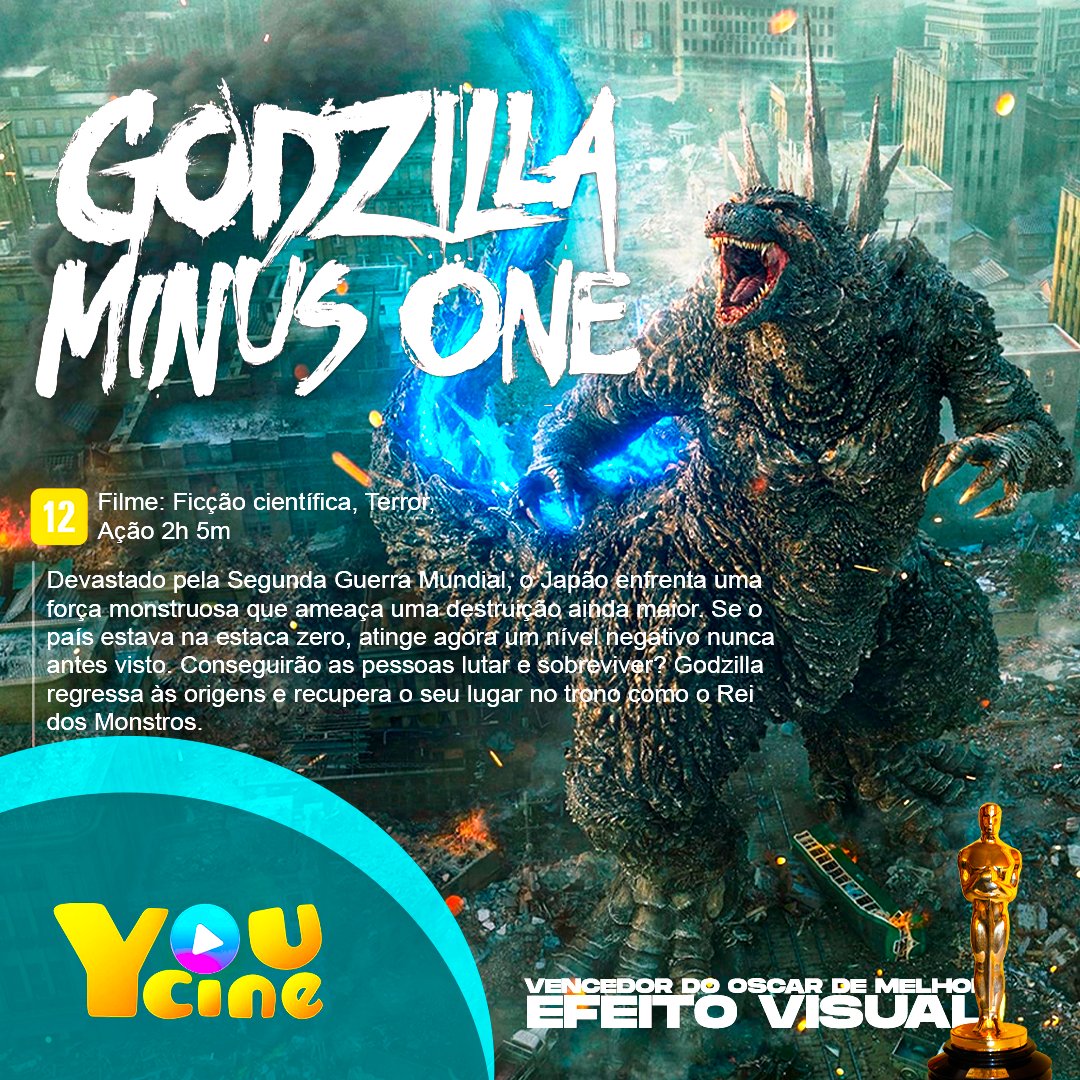 Prepare-se para a batalha mais intensa de todas em Godzilla Minus One! 🐲🔥 Godzilla retorna às suas origens para recuperar seu lugar como o Rei dos Monstros. Não perca, assista agora no link do nosso perfil! #GodzillaMinusOne #Youcine #filme