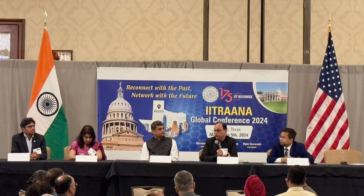 Delighted to participate in the IIT Roorkee Alumni  Global Conference 2024 in Austin, witnessing the dynamic alumni network come together. Highlighted India’s growth story and urged the successful diaspora to continue to be part of India’s momentum towards becoming Developed…