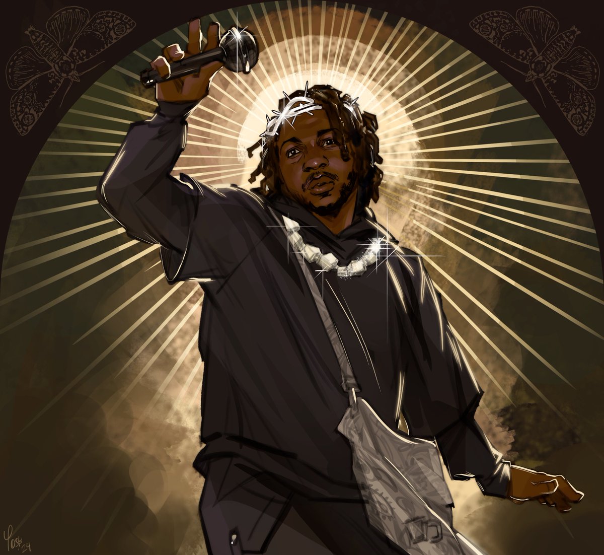 bard kendrick of lamar who hath slain many drakes... yuh 'fuck a rap battle, this a life long battle with yourself' was some RELIGIOUS shit 🎤🦋