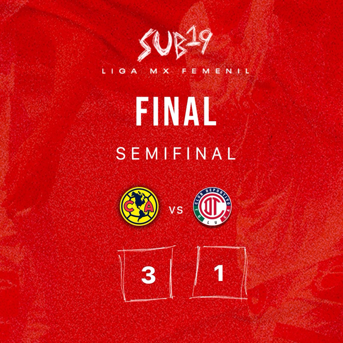 #Sub19 | 🦅 🆚 😈 | Semifinal 

Termina el partido. 

#NuestroViaje